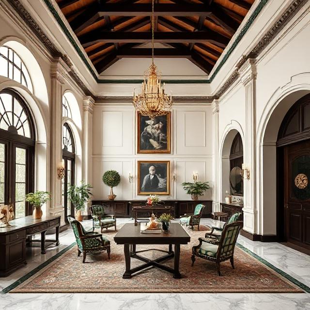 Ornate colonial staircase