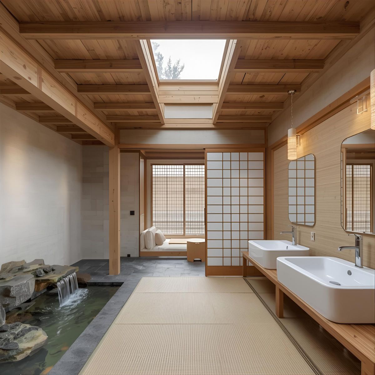 Courtyard with water feature